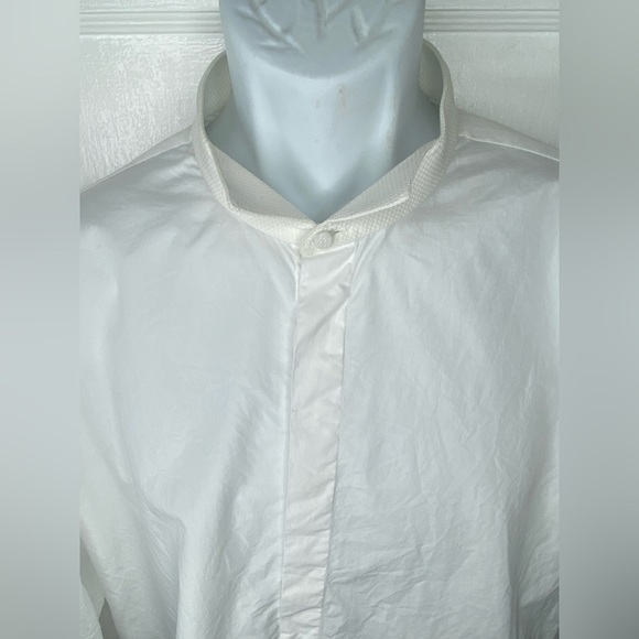 BALMAIN Wing-Collared Oxford Classic White Tuxedo Shirt - Picture 2 of 15